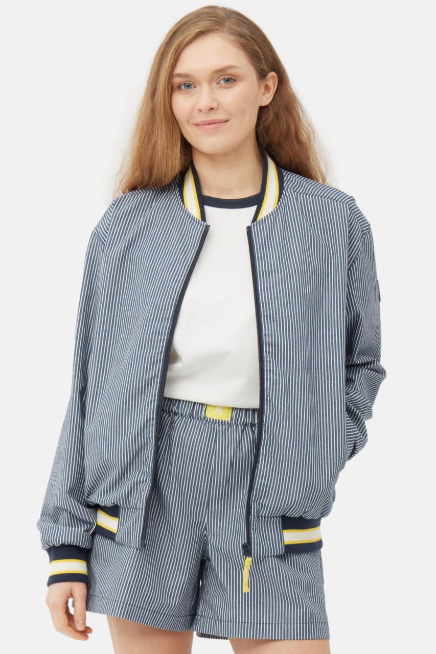 Derbe Bomberjacke Fishers Blousby Damen Blau Weiß Gestreift Blouson