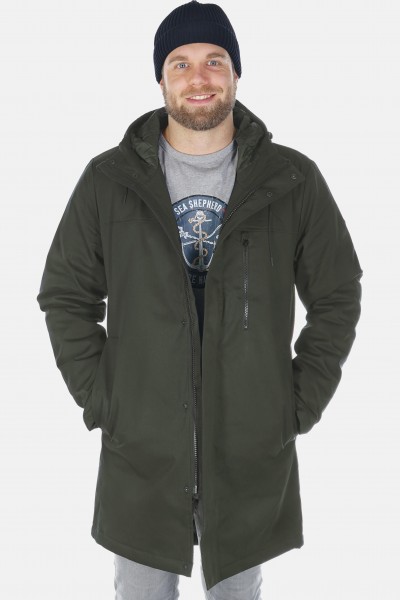 RVLT Revolution Herren Parka Winterjacke Army Oliv 7632