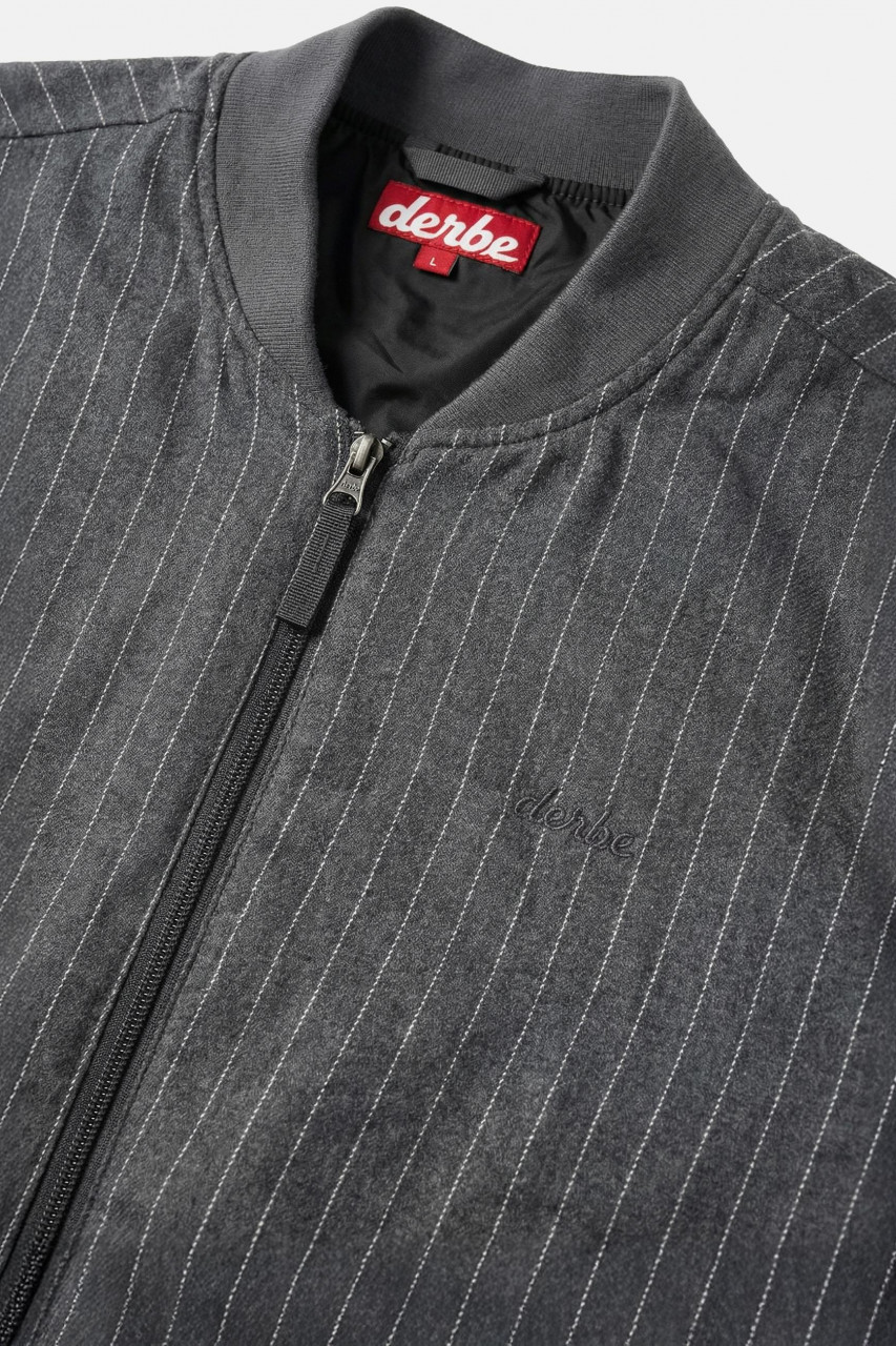 Derbe Übergangsjacke Blousby Pinstripe Herren Grau