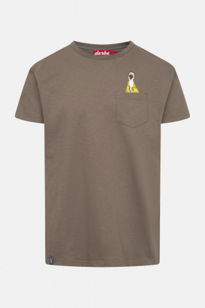 Derbe T-Shirt Schreimöwe Pocket Herren Braun GOTS Organic Derbe T-Shirt Schreimöwe Pocket Herren Braun GOTS Organic