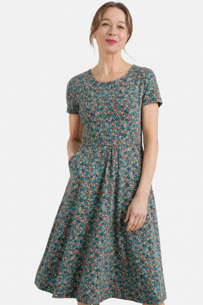 Seasalt Cornwall April Damen Kleid Türkis Rot Blumen