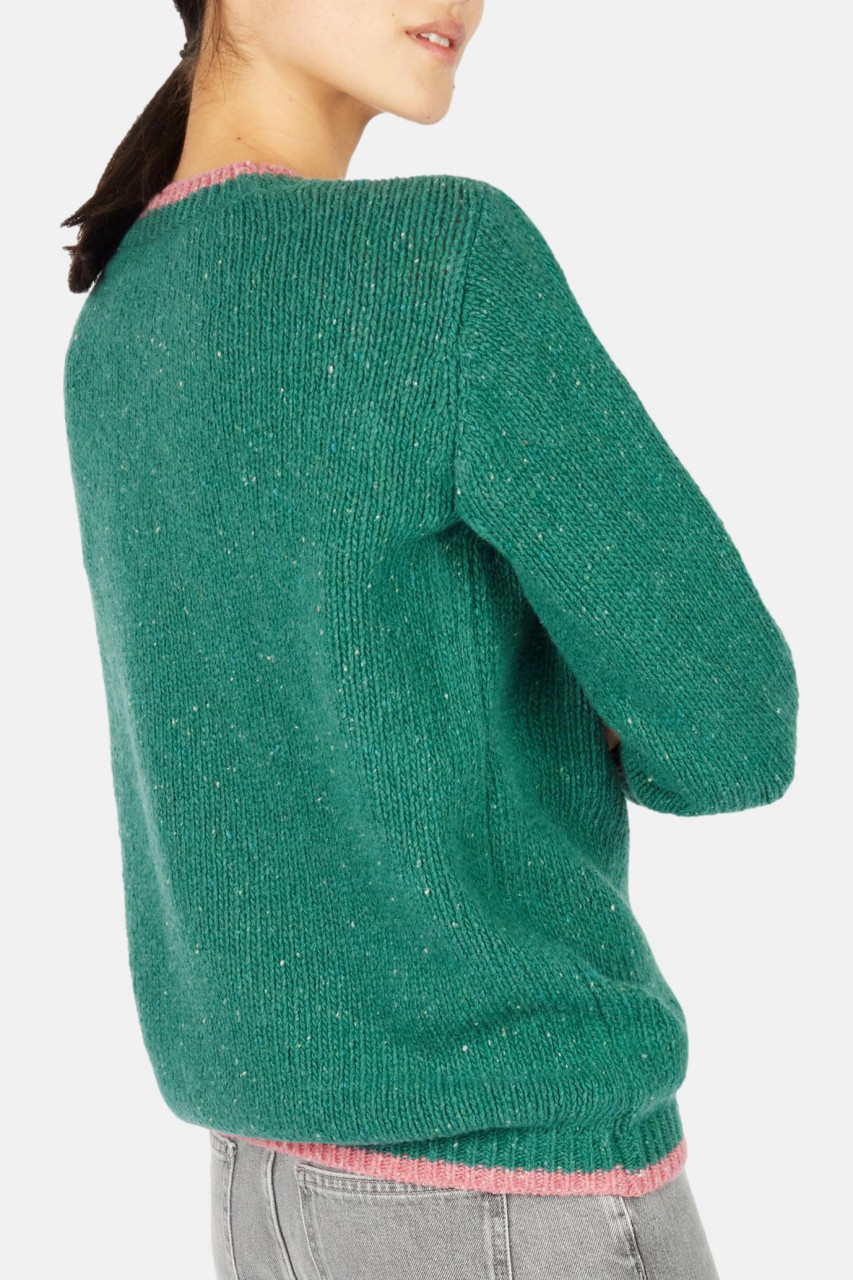 IrelandsEye Pullover Slaney Damen Grün Rosa