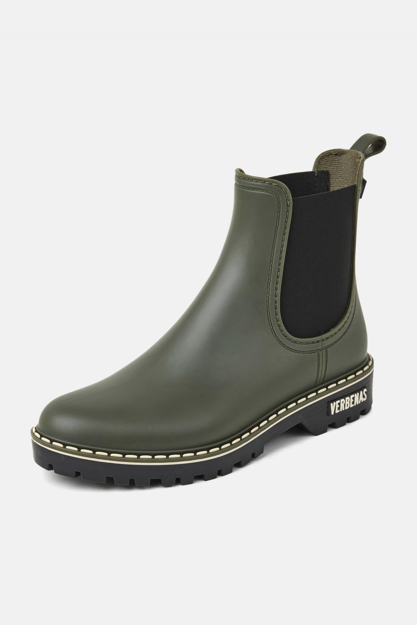 Verbenas Gummistiefel Gaudi Downtown Oliv Grün Schwarz