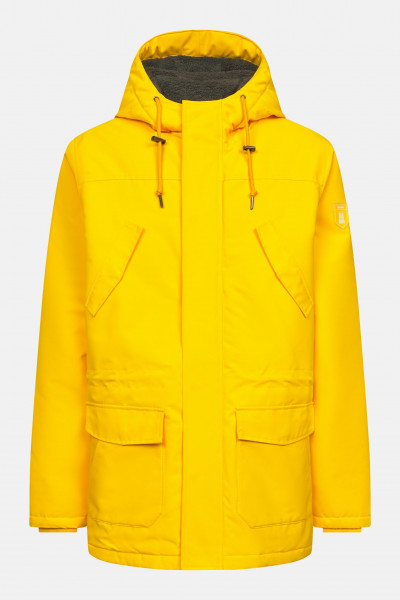 Derbe Winterjacke Festholm Herren Gelb Warm Gefüttert