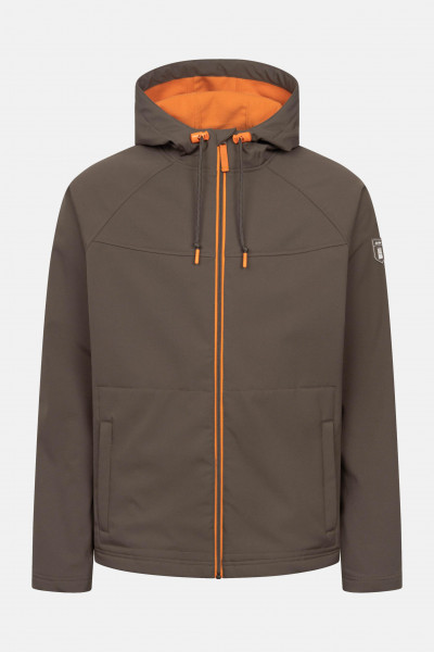 Derbe Übergangsjacke Isleby Herren Braun Orange Softshell