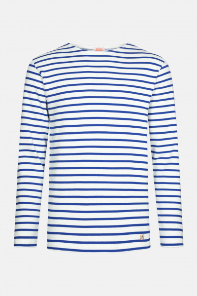 Streifenshirt  Weiß Sternblau Gestreift für Herren von Armor Lux