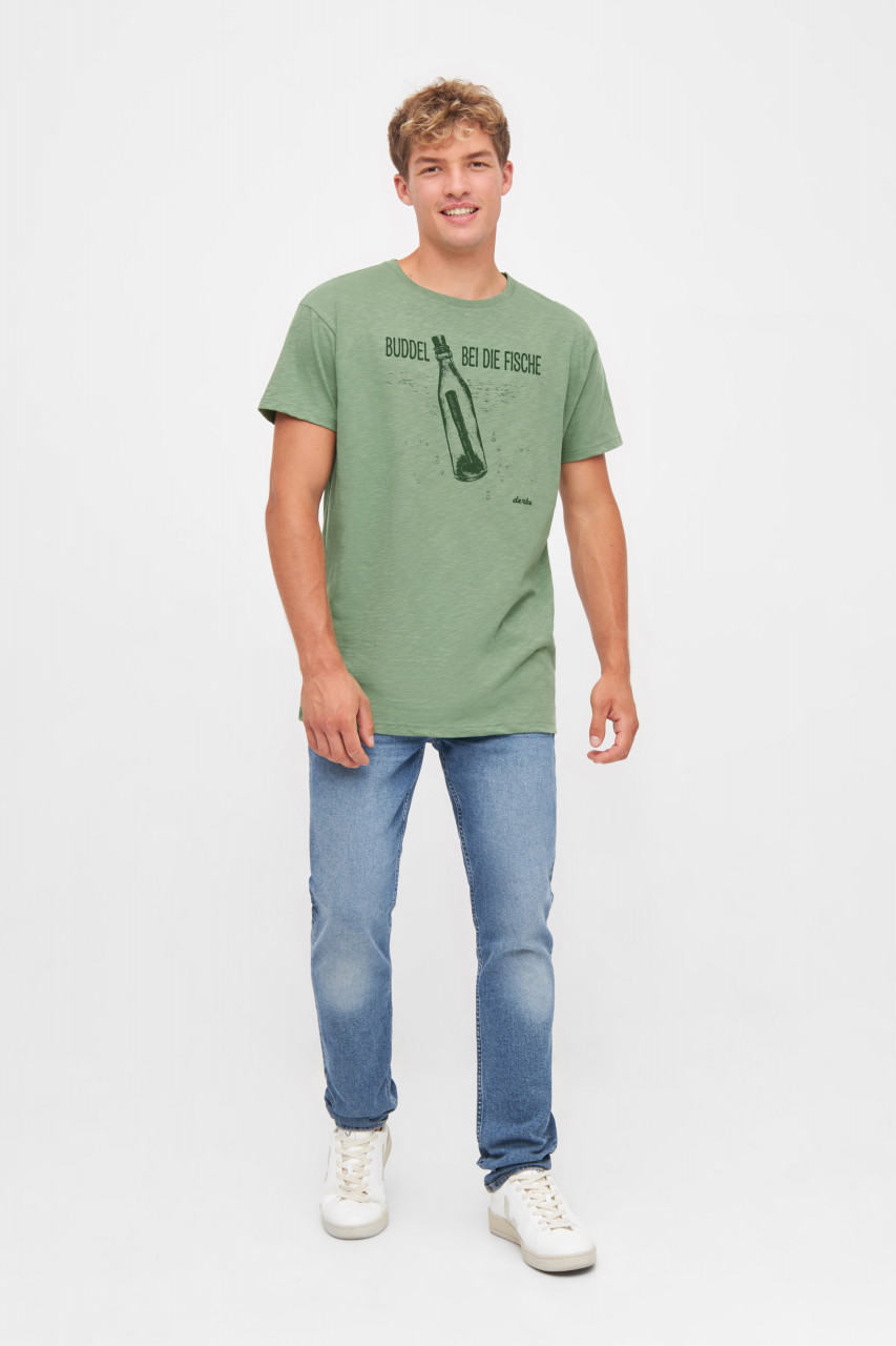 Derbe T-Shirt Fischbuddel Herren Grün