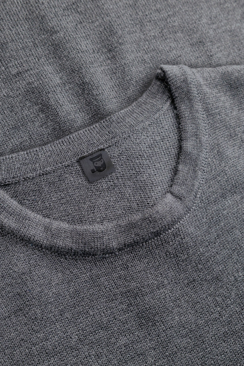 Hanseheld Herren Strickpullover Merino Grau