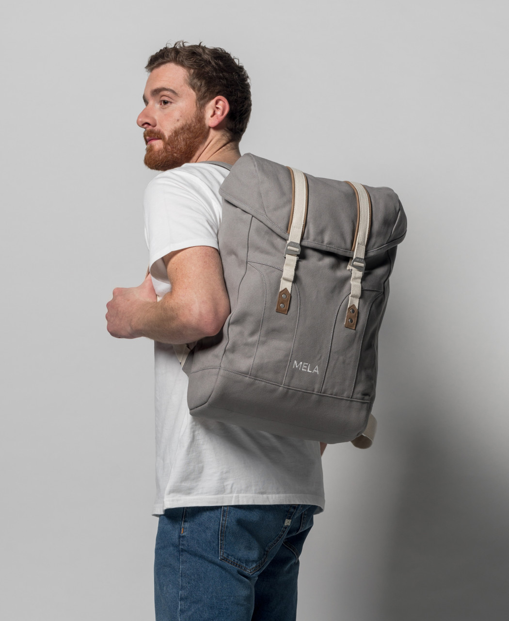 MELA Rucksack MELA V Grau Baumwolle Fairtrade Bio