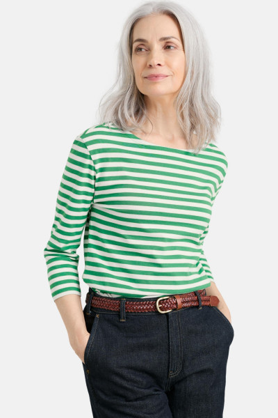 Seasalt Cornwall Sailor Damen Streifenshirt Grün Weiß Seasalt Cornwall Sailor Damen Streifenshirt Grün Weiß
