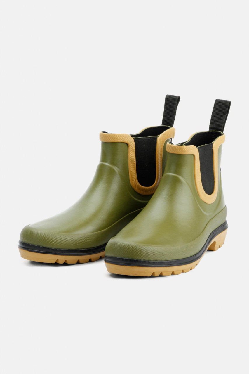Grand Step Shoes Vickie Multi Gummistiefel Oliv Grün Halbhoch Gummischuhe