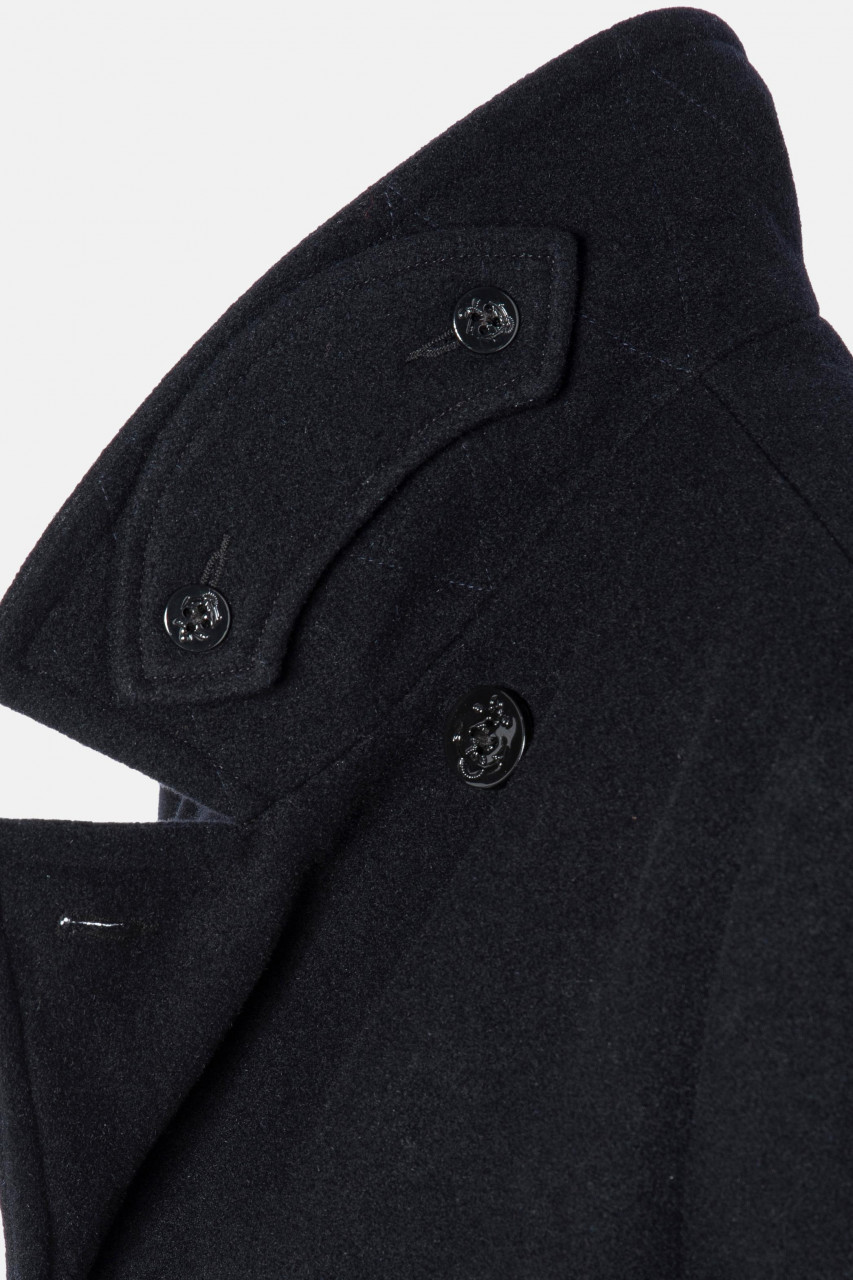 Schott NYC Caban Blau Pea Coat Jacke