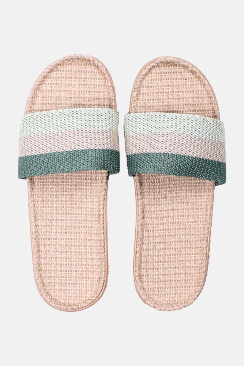Danefae Sandalen Danelulu Damen Grün Mint Bast Badelatschen