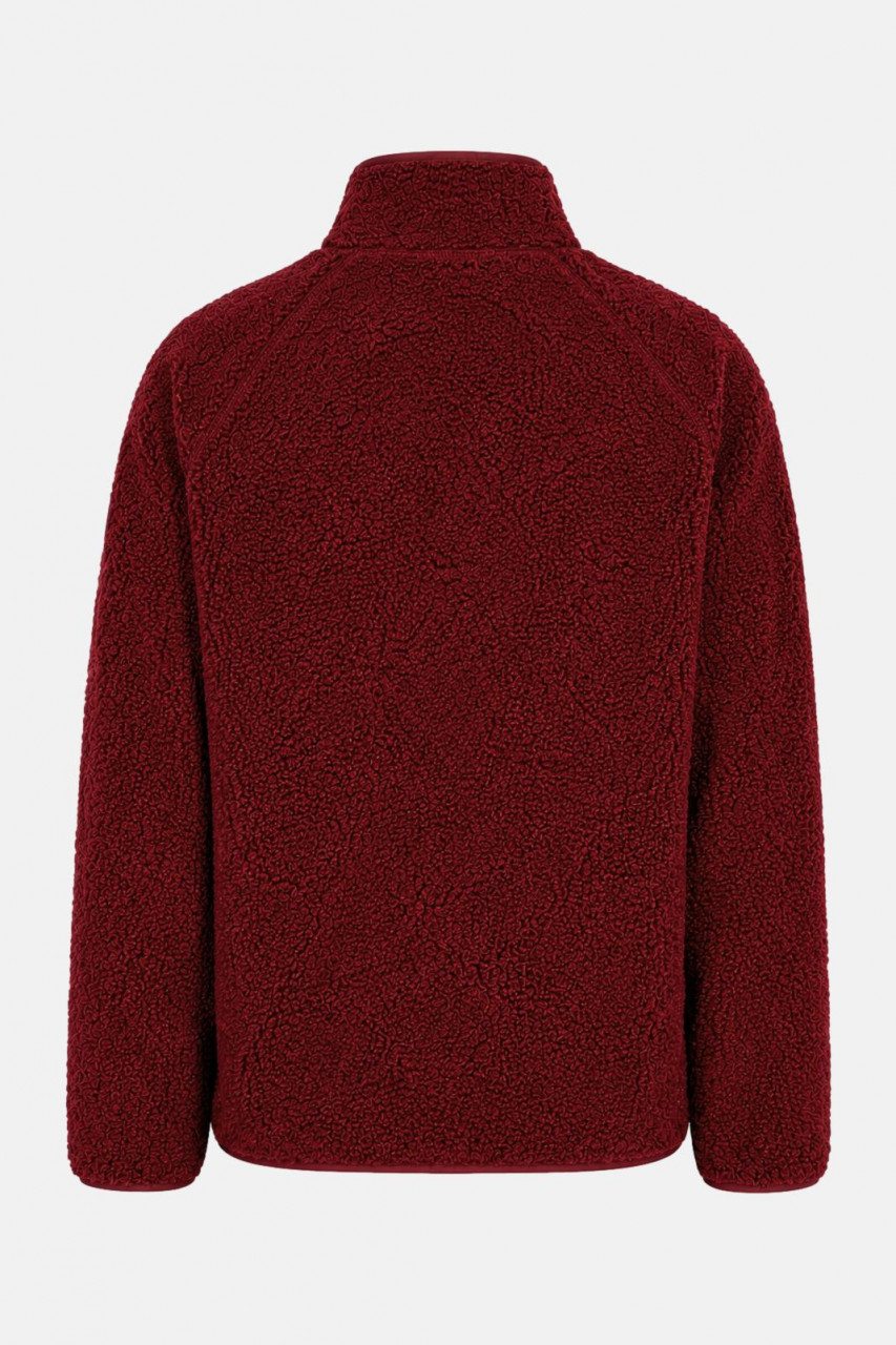 Derbe Herren Fleecejacke Kuschelby Pocket Rot Teddy
