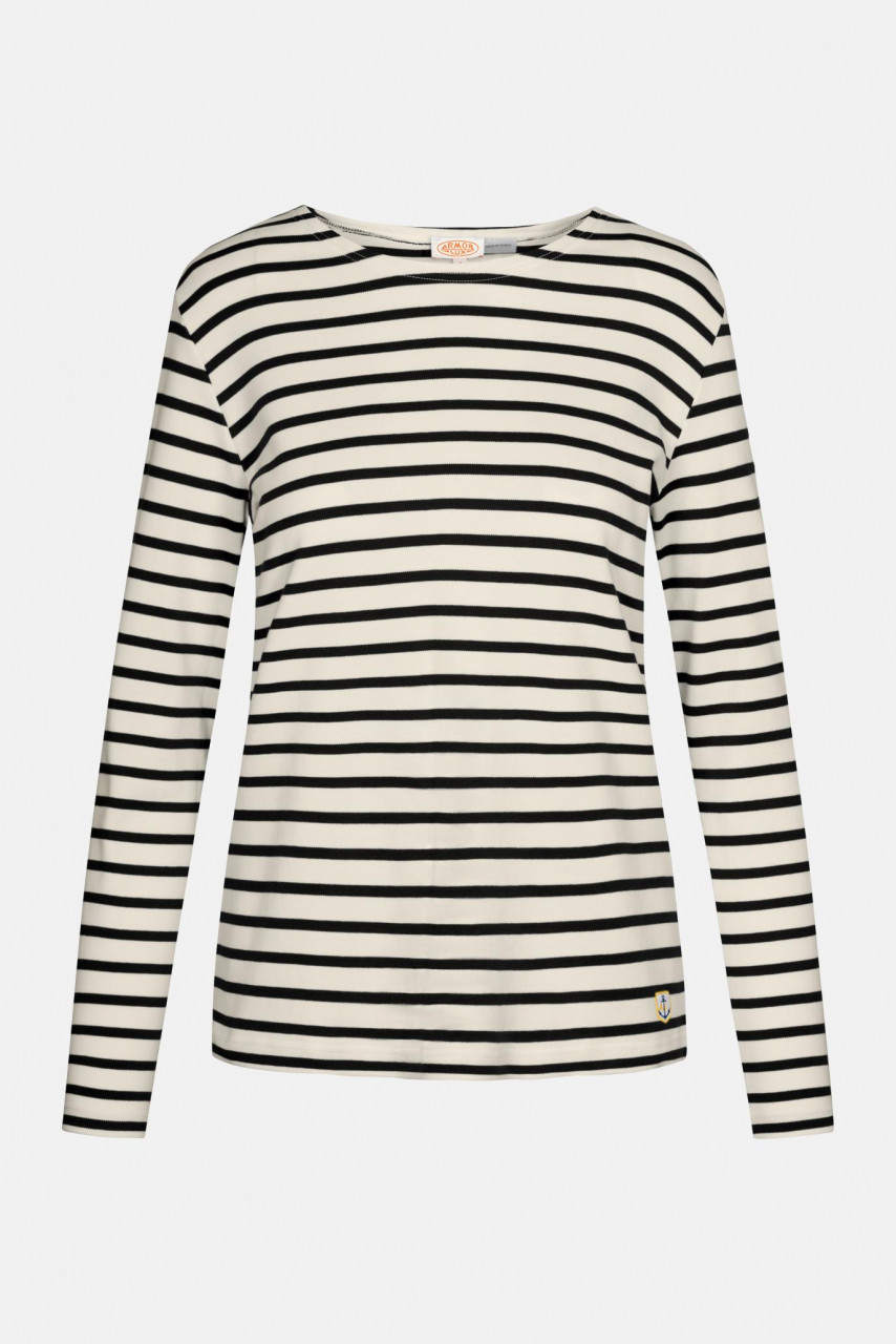 Streifenshirt Lesconil Natur Dunkelblau für Damen von Armor Lux