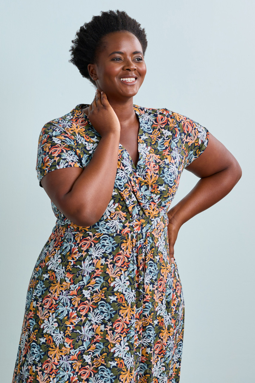 Seasalt Cornwall Kleid Chapelle Damen Grün Orange GOTS Organic