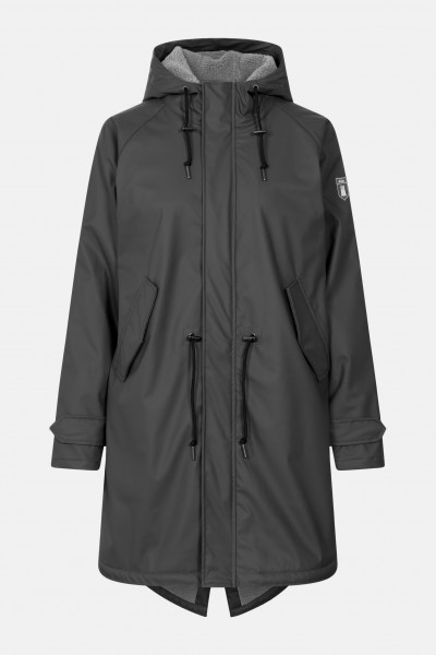 Derbe Friese Tidaholm Damen Regenjacke Schwarz Grau Gefüttert Phantom Grey Derbe Friese Tidaholm Damen Regenjacke Schwarz Grau Gefüttert Phantom Grey