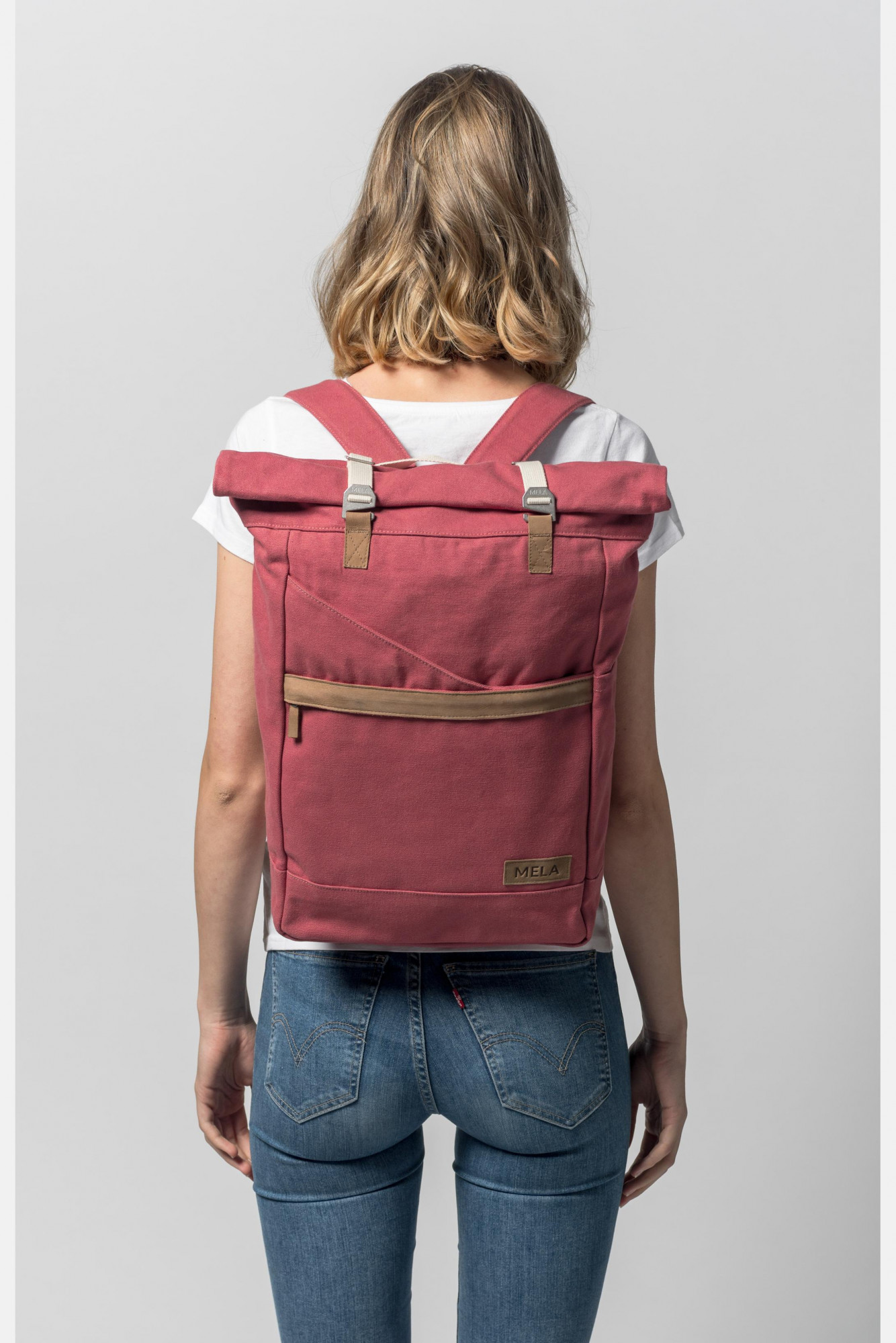 MELA Rucksack Ansvar I Altrosa Baumwolle GOTS Fairtrade