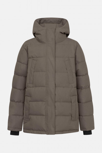 Derbe Winterjacke Sonholm Damen Braun Steppjacke Warm Gefüttert Skijacke
