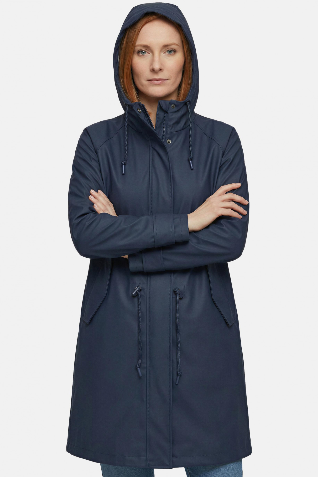 Derbe Traveby Friese Fisher Dunkelblau Damen Regenjacke
