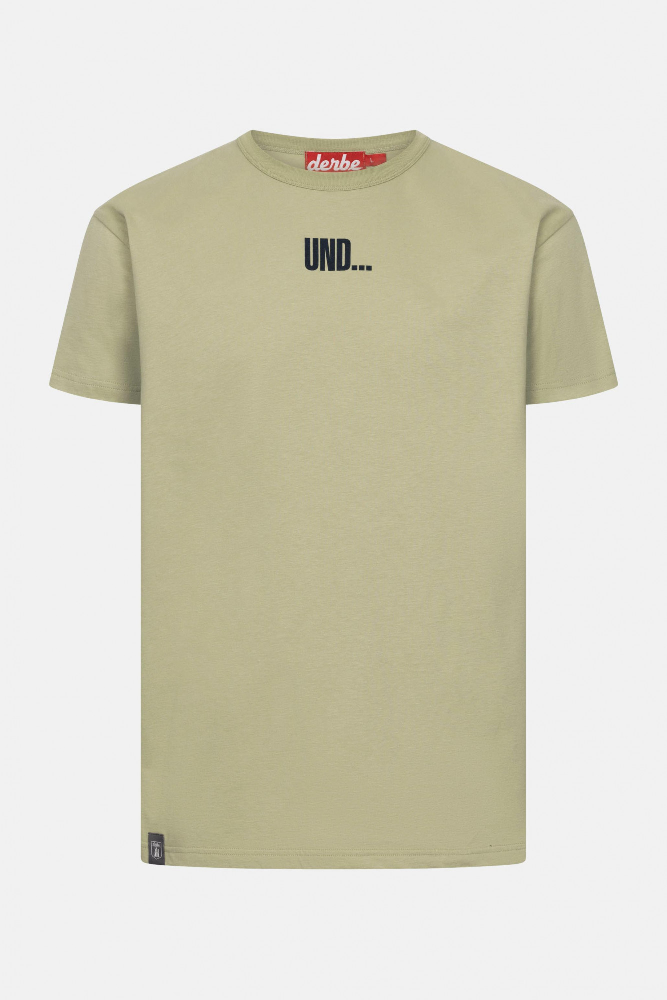Derbe T-Shirt Und Tschüss Herren Hellgrün Oliv GOTS Organic