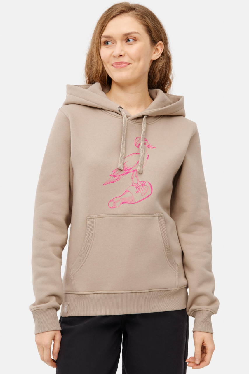 Derbe Hoodie Sturmmöwin Mono Damen Beige Kapuzenpullover GOTS