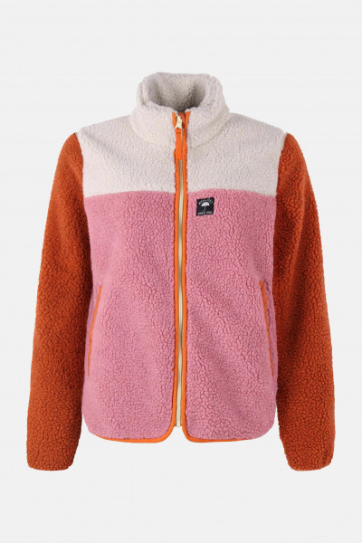 Danefae Fleecejacke Danebirk Damen Weiß Rosa Orange Teddy