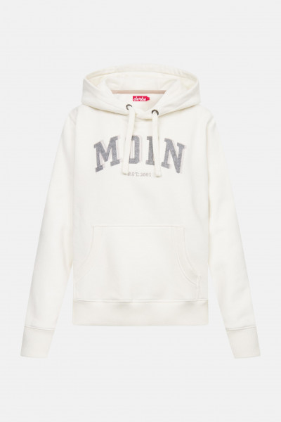 Derbe Hoodie Moinmoin Damen Weiß Kapuzenpullover