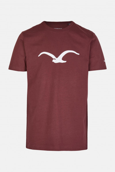 Cleptomanicx Möwe Herren T-Shirt Rot Braun Chocolate