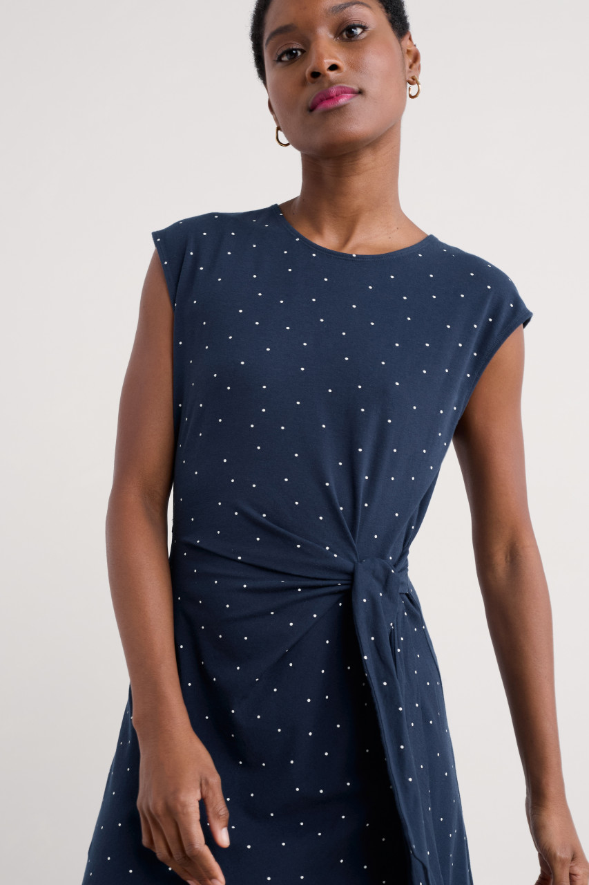 Seasalt Kleid Fettling Damen Blau Weiß Punkte Dotty Maritim