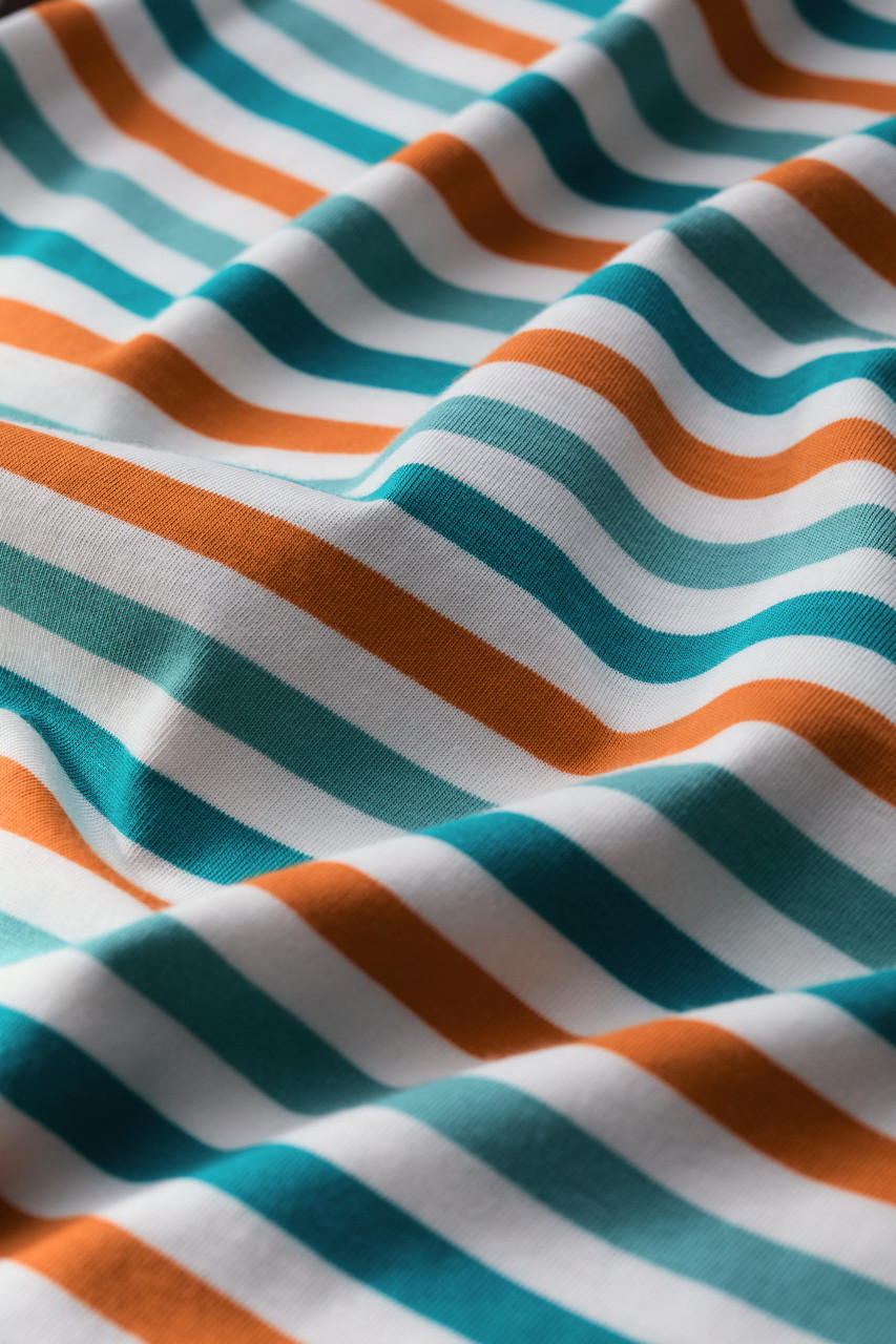 Detailbild von Streifenshirt Sailor Top Türkis Orange für Damen von Seasalt Cornwall