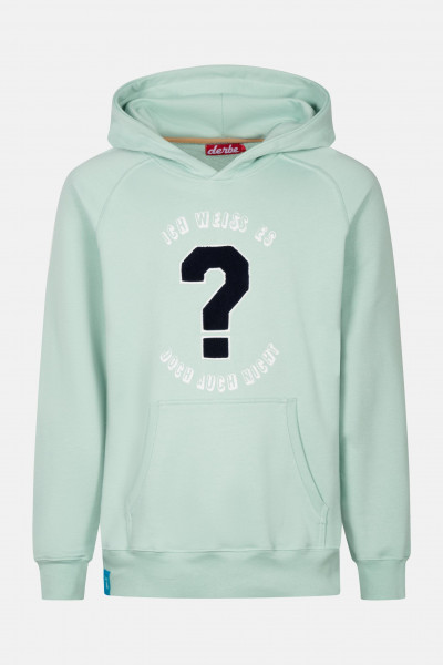 Derbe Ich weiß es doch auch nicht Hoody Slit Green Hellgrün Derbe Ich weiß es doch auch nicht Hoody Slit Green Hellgrün