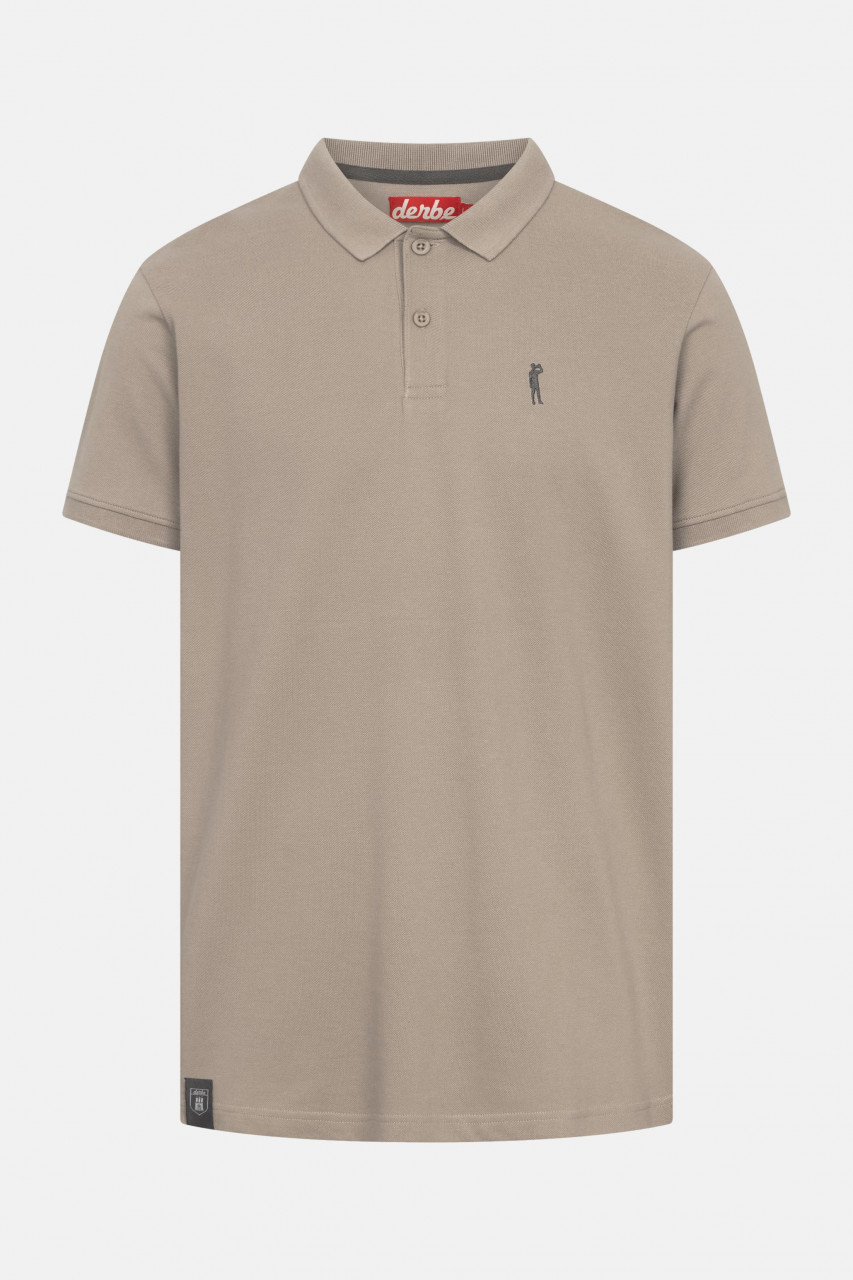 Derbe Polo Shirt Basic Kippes Herren Beige GOTS Organic