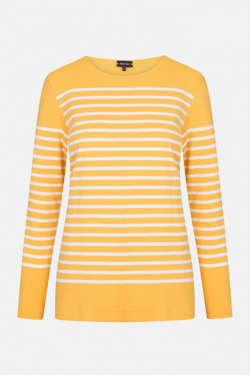 Armor Lux Damen Matrosenshirt Amiral Gelb Weiß