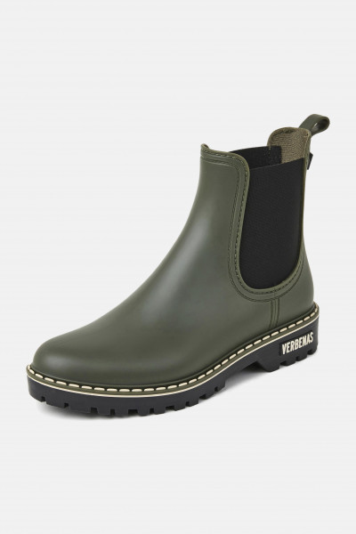 Verbenas Gummistiefel Gaudi Downtown Oliv Grün Schwarz