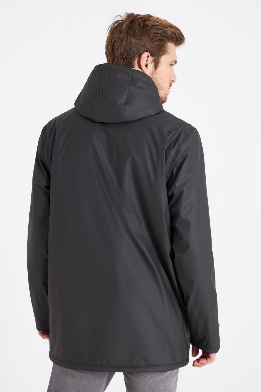 Derbe Trekholm Herren Regenjacke Phantom Caramel Schwarz Gefüttert