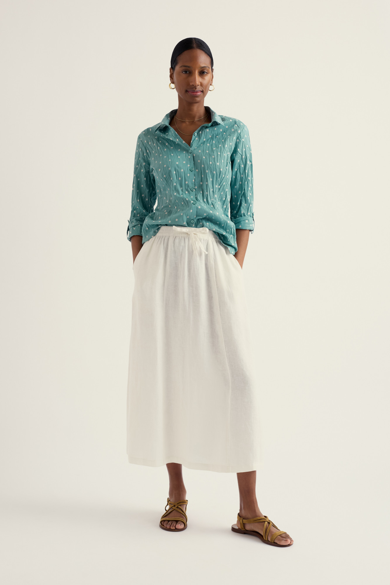 Seasalt Bluse Larissa Damen Türkis Hellblau Punkte Spot