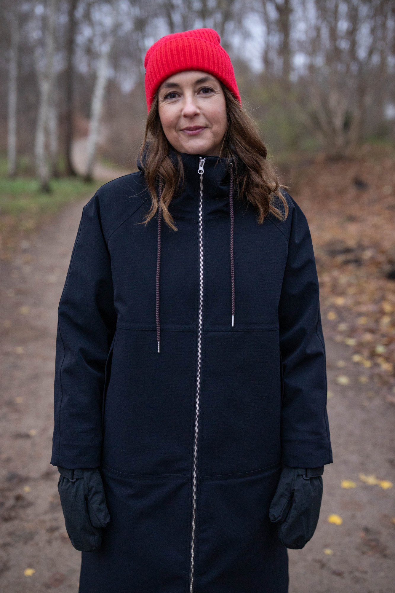 Danefae Wintermantel Daneroyal Damen Schwarz Regenjacke Steppjacke Extra Lang
