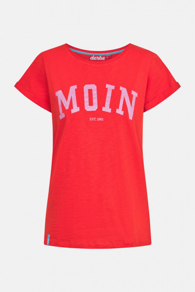 Derbe T-Shirt Moin Damen Rot
