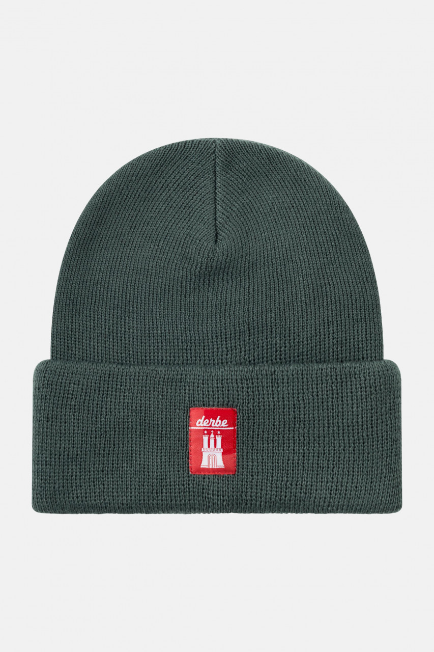 Derbe Mütze Bonnet Dunkelgrün