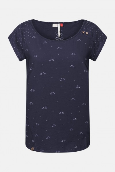 Ragwear Rosanna Damen T-Shirt Navy Dunkelblau Anker