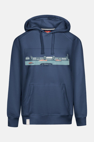 Derbe Landungsbrücken Herren Hoodie Navy Dunkelblau Kapuzenpullover Derbe Landungsbrücken Herren Hoodie Navy Dunkelblau Kapuzenpullover
