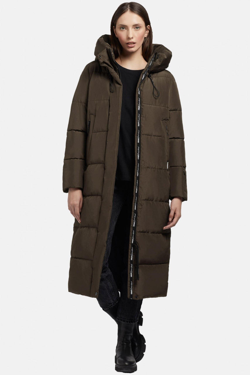 Khujo Soulani 3 Damen Wintermantel Oliv Grün