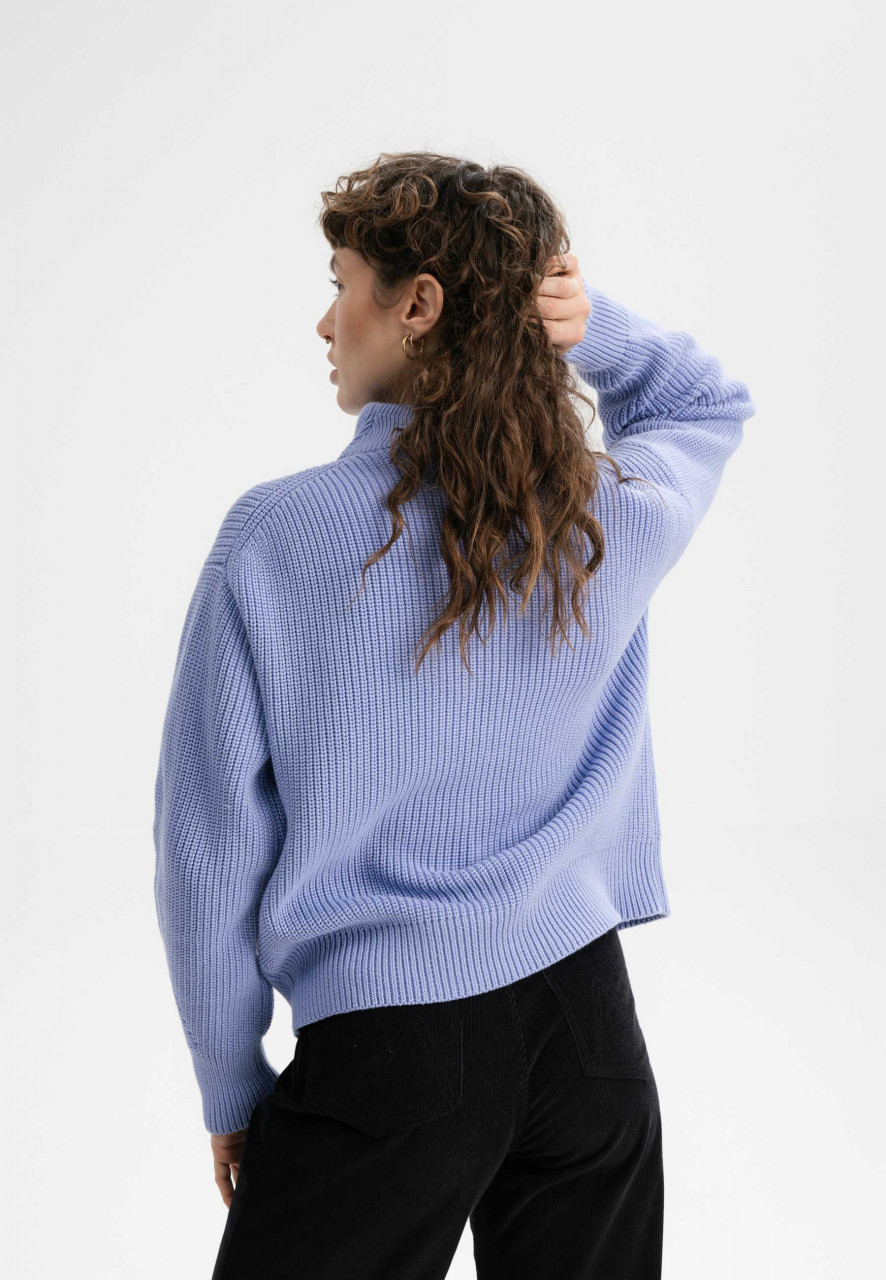 MELA Rippstrick Troyer KIMAYA Damen Hellblau Baumwolle Nachhaltig