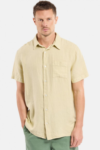 Armor Lux Kurzarm Hemd Herren Beige Comfort