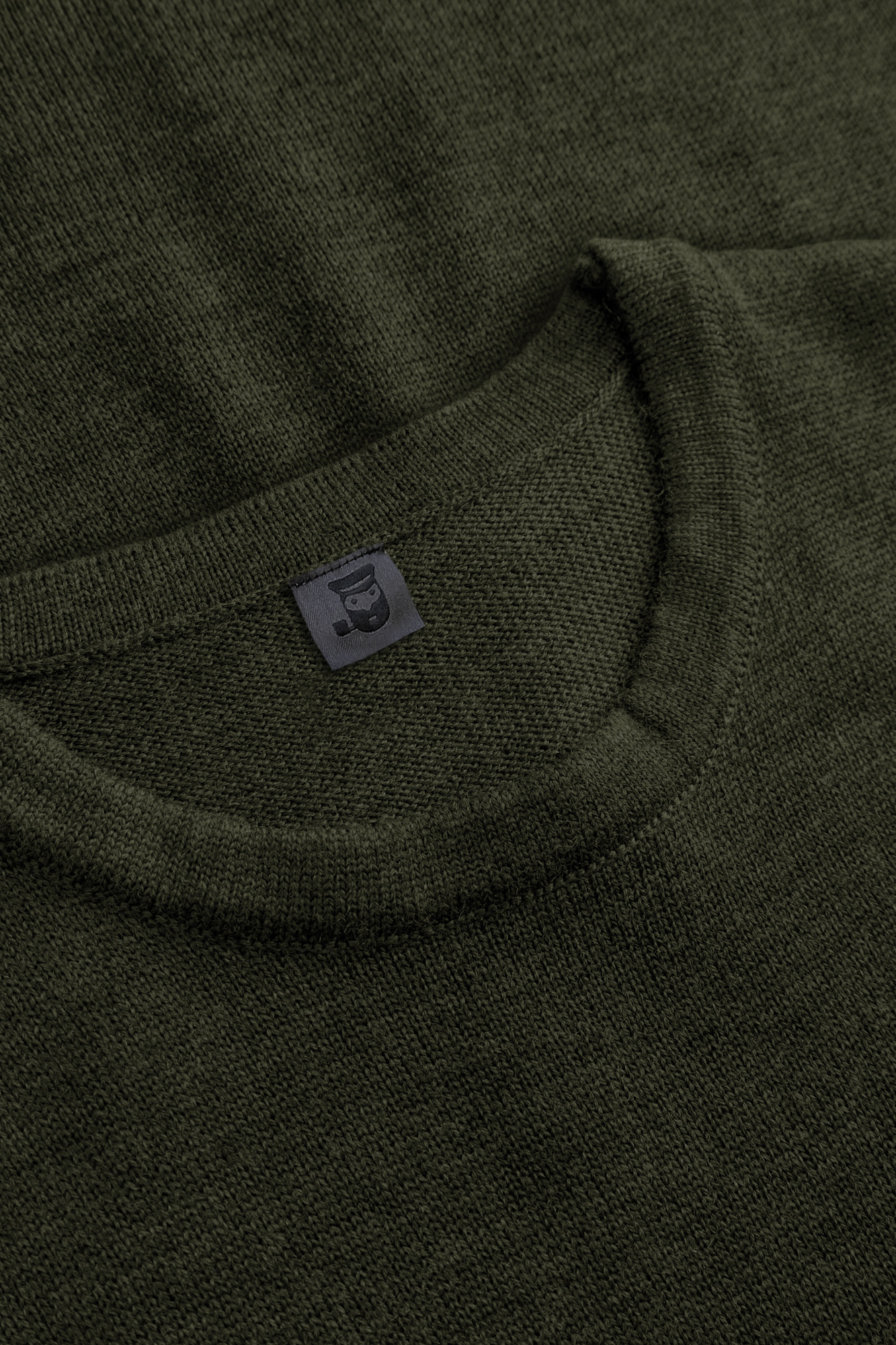 Hanseheld Herren Strickpullover Merino Oliv Grün