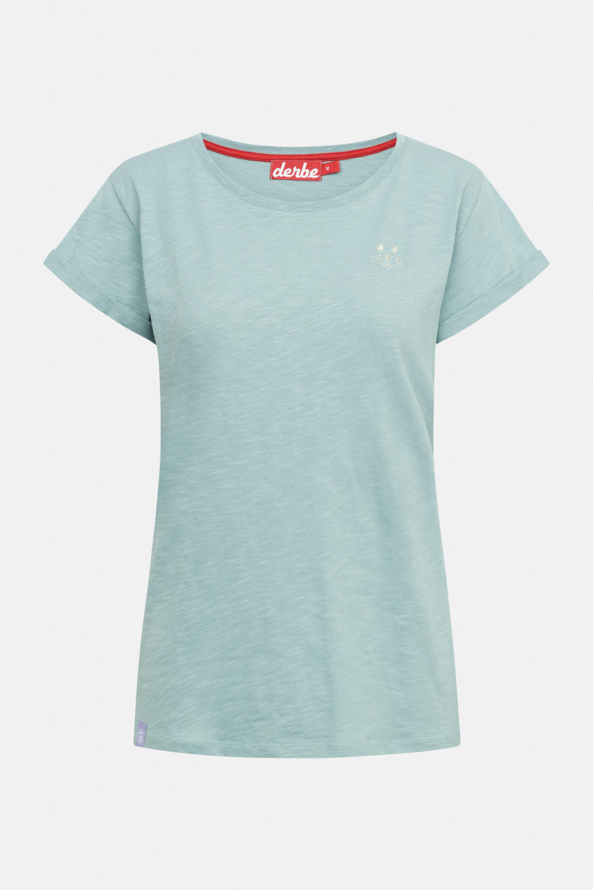Derbe T-Shirt Robbenschnute Damen Hellblau Türkis