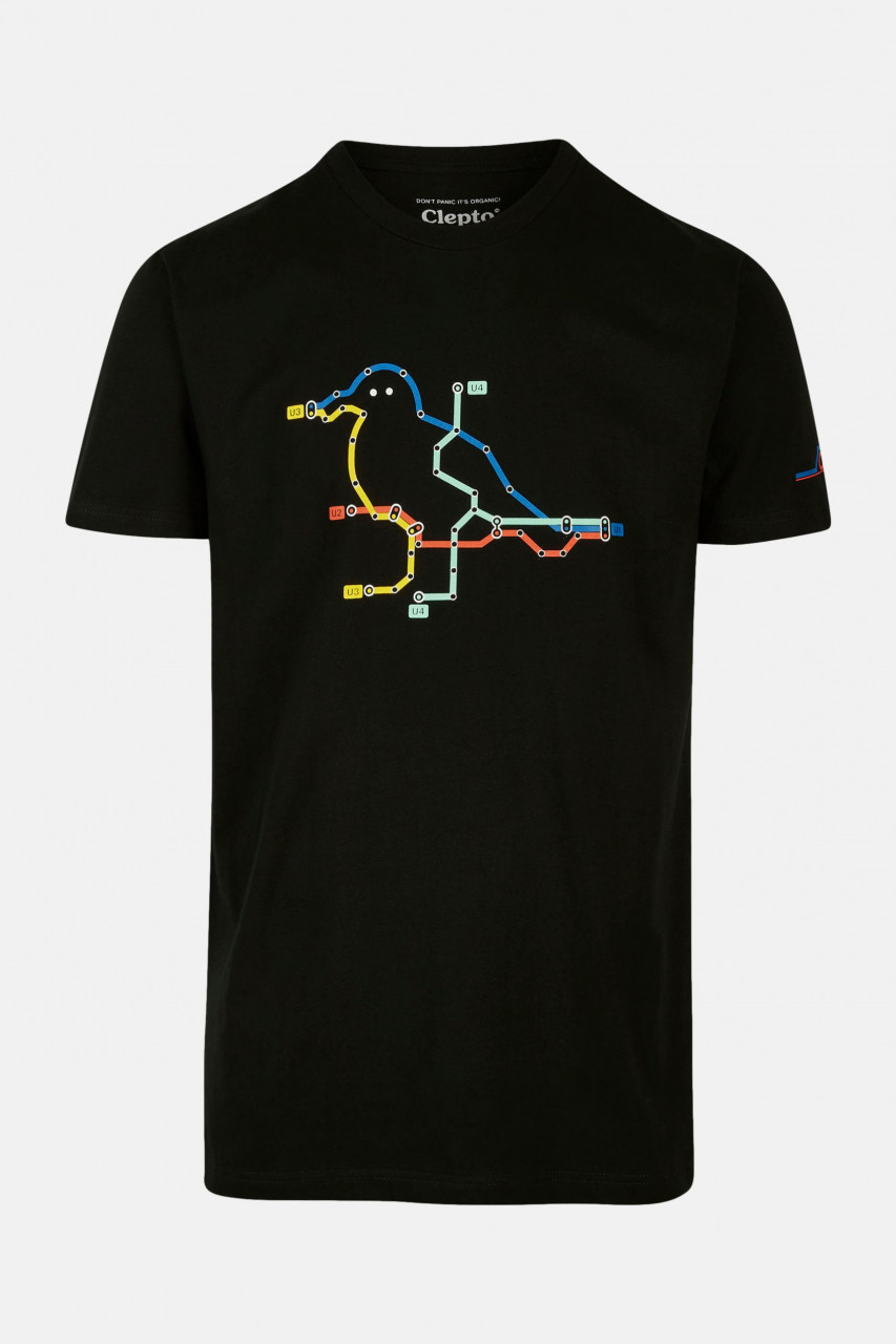 Cleptomanicx Herren T-Shirt CCV Schwarz Möwe Baumwolle Nachhaltig
