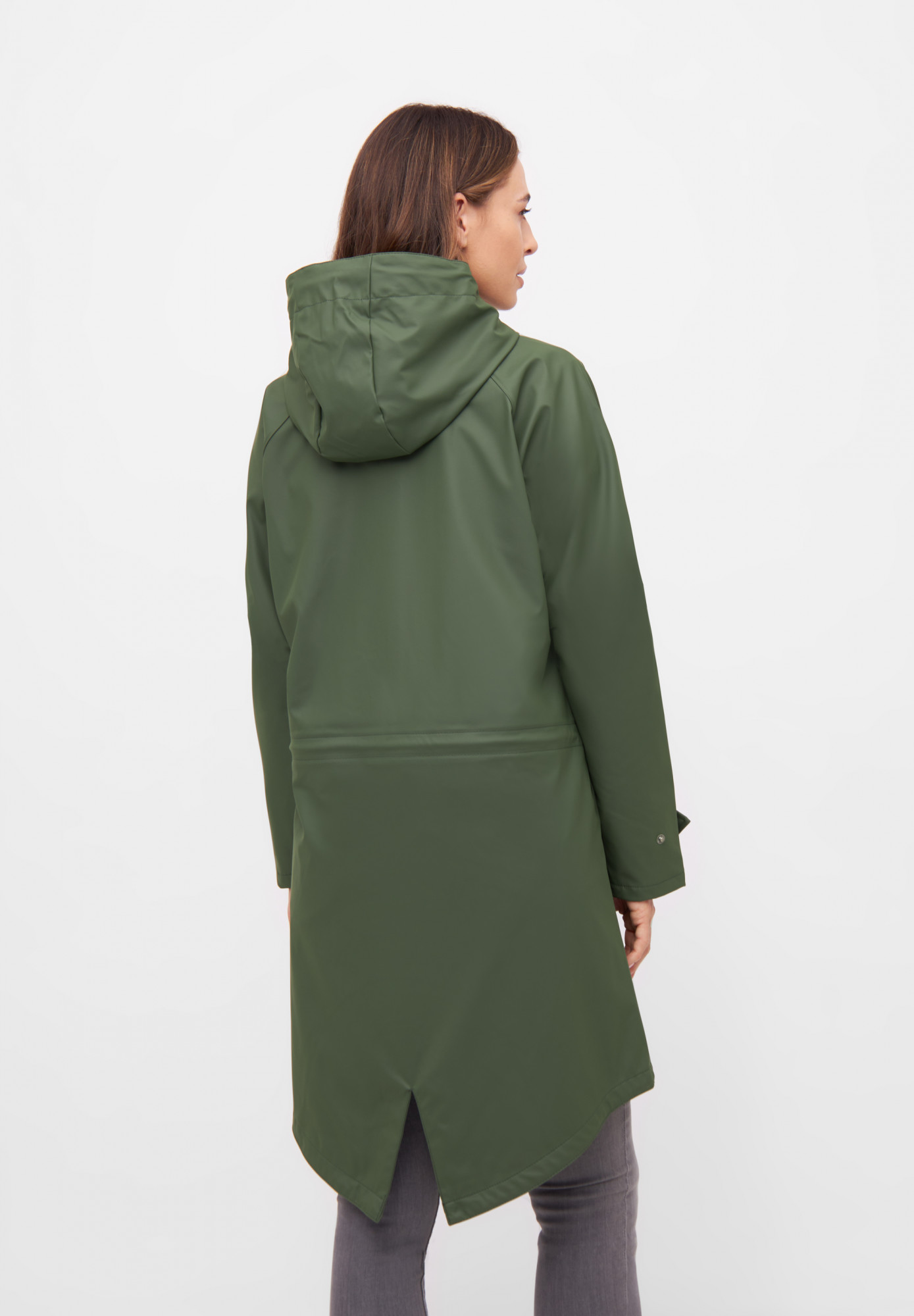 Derbe Regenjacke Traveby Friese Plain Damen Grün Oliv