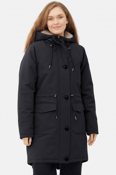 Derbe Festholm Damen Winterjacke Schwarz Caramel
